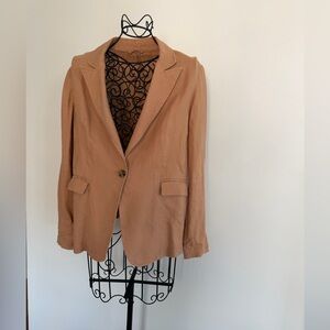 United Colors Of Benetton linen jacket in light brown
